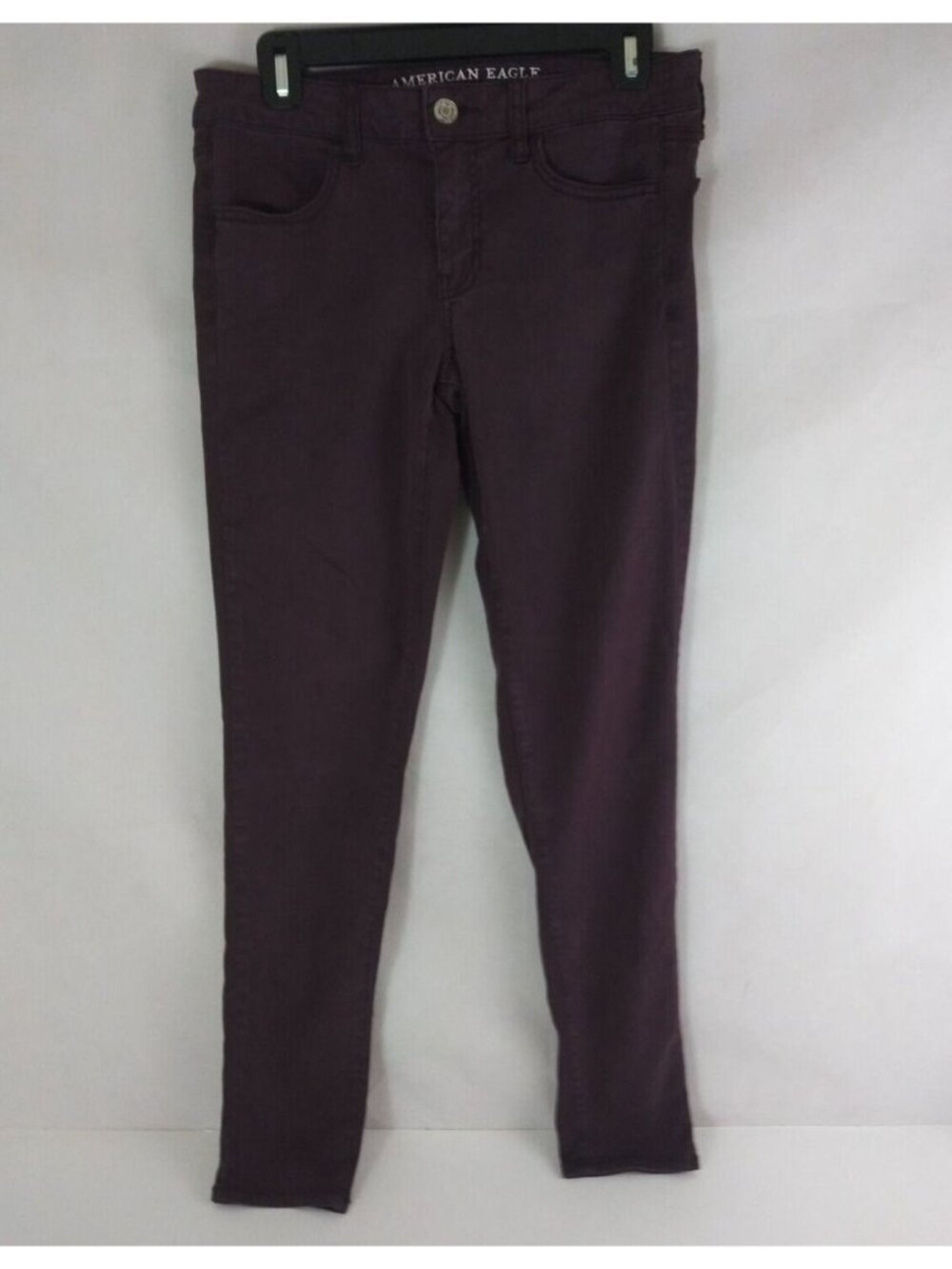 American Eagle AEO Sateen X Super Stretch Women's Plum Purple Jeggings Size 8